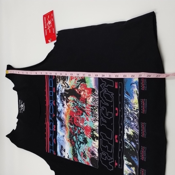 True Religion tank top large lucid fantasy tank black sleeveless TRUE RELIGION - Picture 8 of 9